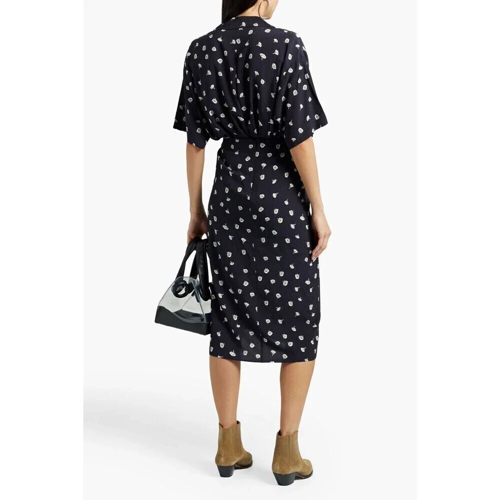 Rag and Bone women's 8 black amber floral-print jacquard midi skirt NWT dressy